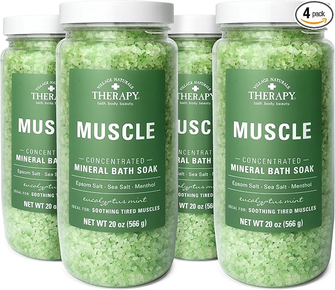 Village Naturals Therapy, Muscle Concentrated Mineral Bath Soak, Eucalyptus by VillageNaturalsTherapy