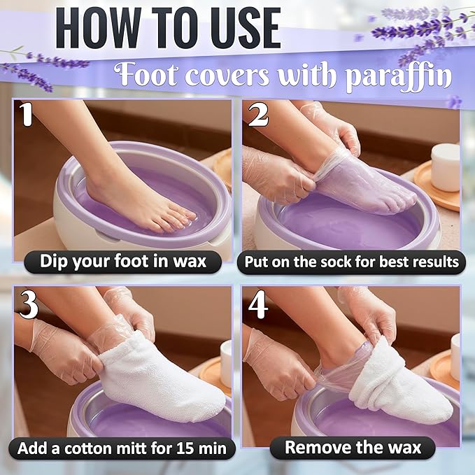 200 Pcs Plastic Socks for Moisturizing Feet – Leak-Proof Foot Gloves for - Image 6