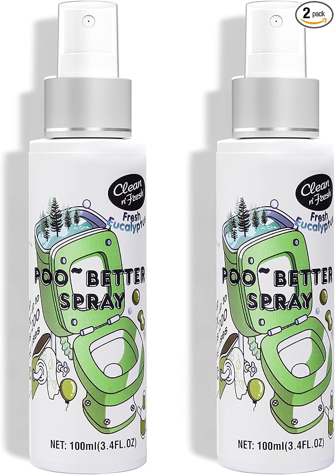 Clean-n-Fresh Toilet Spray, Poop Spray Eucalyptus Scent, 100% Natural Plant by Clean-n-Fresh