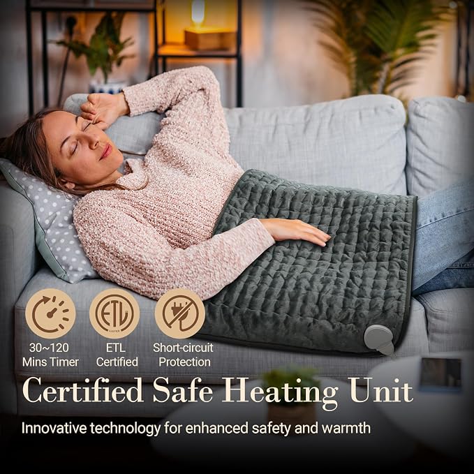 CuPiLo Heating Pad for Back Pain Relief, Electric Heating Pads for Neck and - Image 6
