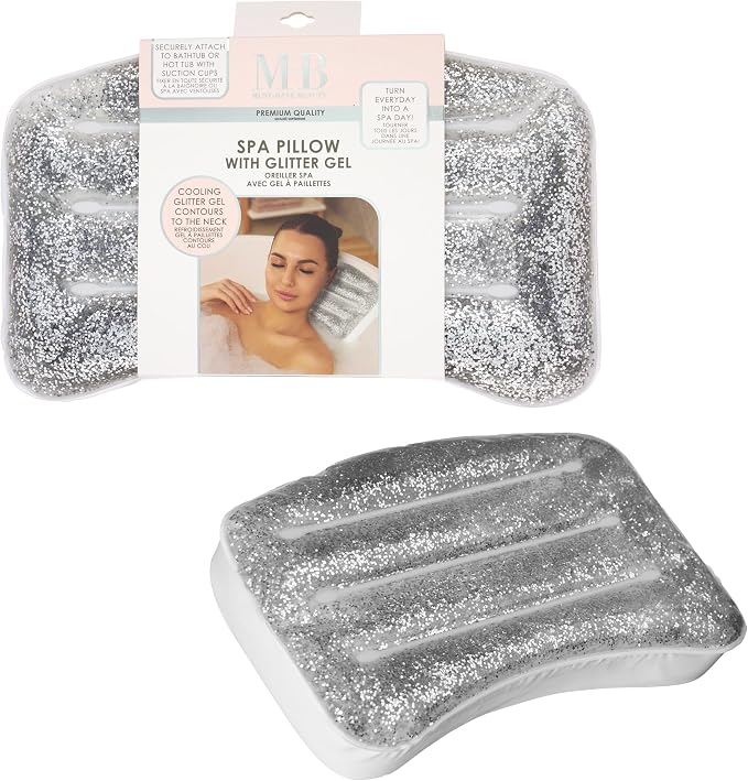 1pc Spa Pillow, Glitter Gel Cooling Bathtub Hot Tub Relaxation Cushion by Expressions