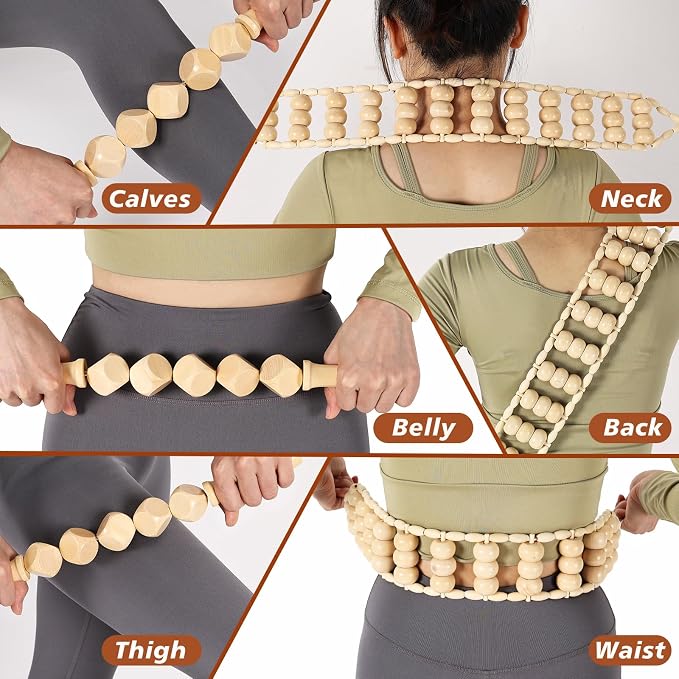 Wood Therapy Tools for Body Shaping, 8 in 1 Wood Therapy Massage Tools - Image 3