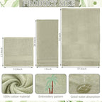 3 Pcs Summer Palm Tree Bathroom Towel Set Farmhouse Embroidered Palm Tree - Image 2
