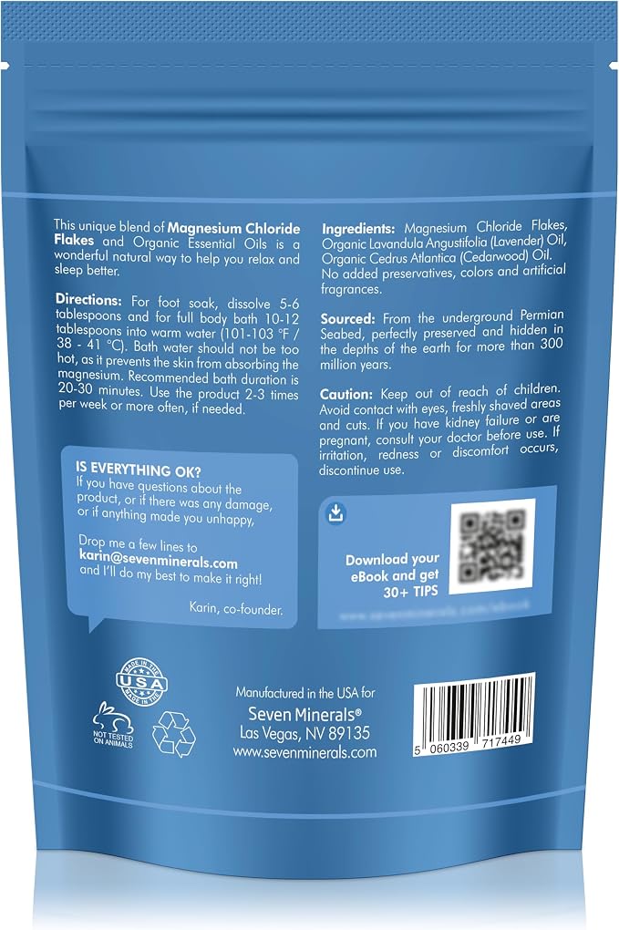 Seven Minerals SleepWell Magnesium Chloride Flakes 3lb – Absorbs Better Than - Image 4