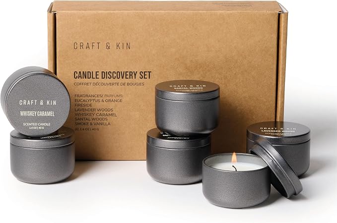 Craft & Kin Scented Votive Candle Gift Set of 6 | Small Luxury Scented Candles - Image 7