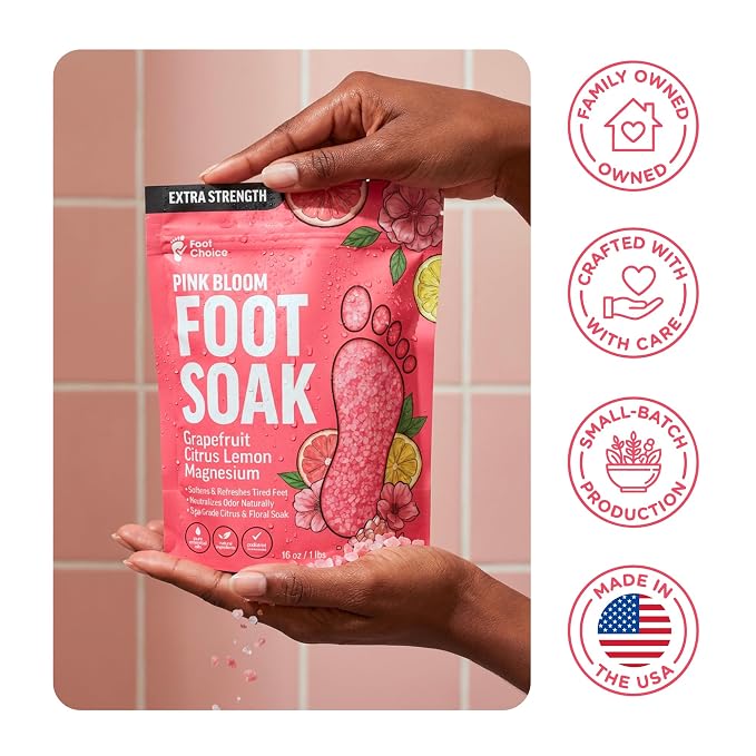 Pink Bloom Foot Soak with Pink Himalayan Salt & Grapefruit - Image 9