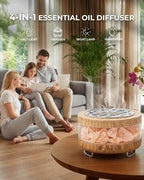 Essential Oil Diffuser with Himalayan Salt Lamp, 350ml Ultrasonic Aromatherapy - Image 4