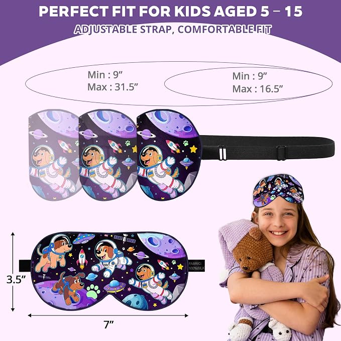 Kids Silk Sleep Mask: 100% Mulberry Silk Eye Mask - Image 4