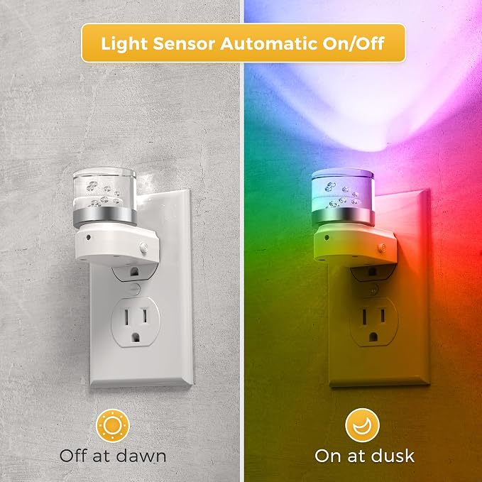 L LOHAS LED Night Light, Night Lights Plug into Wall, Color Changing Nightlight - Image 2