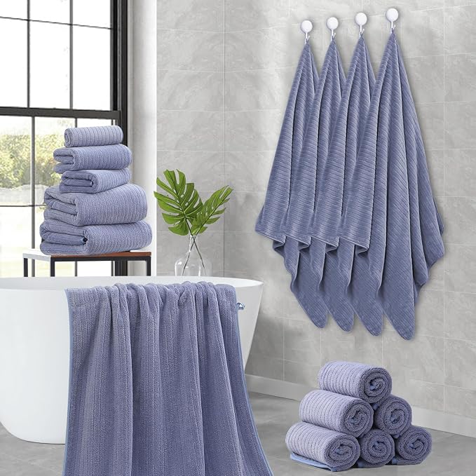 18 Piece Family Bath Towel Set Include 6 Bath Towels, 6 Hand Towels and 6 - Image 8