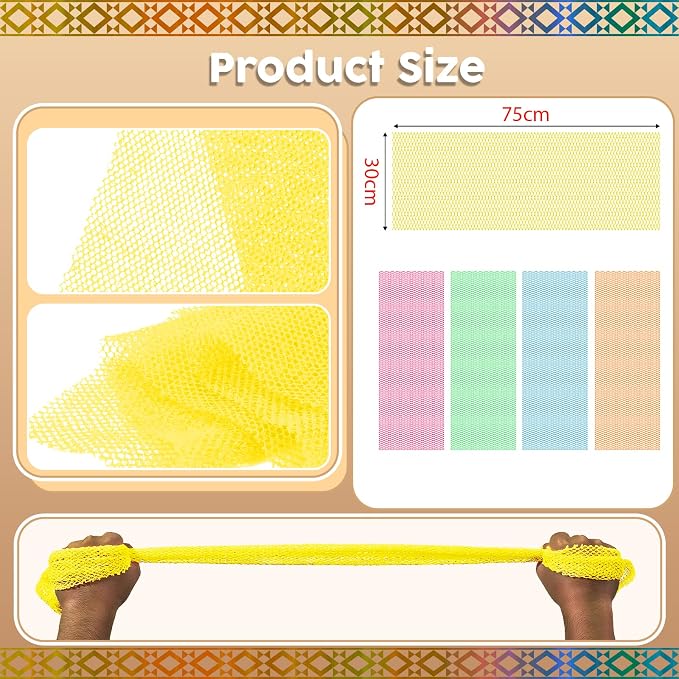 5 Pieces African Net Sponge – Deep Cleansing & Exfoliating Mesh - Image 5