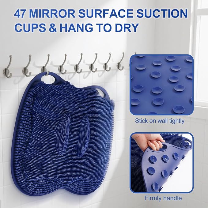 Shower Foot Scrubber Mat Large 2.0- Silicone Feet Toes Massage Exfoliate - Image 6