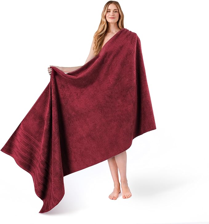 American Soft Linen 35x70 Jumbo Large Bath Towel, 600 GSM 100% Cotton Turkish by AmericanSoftLinen