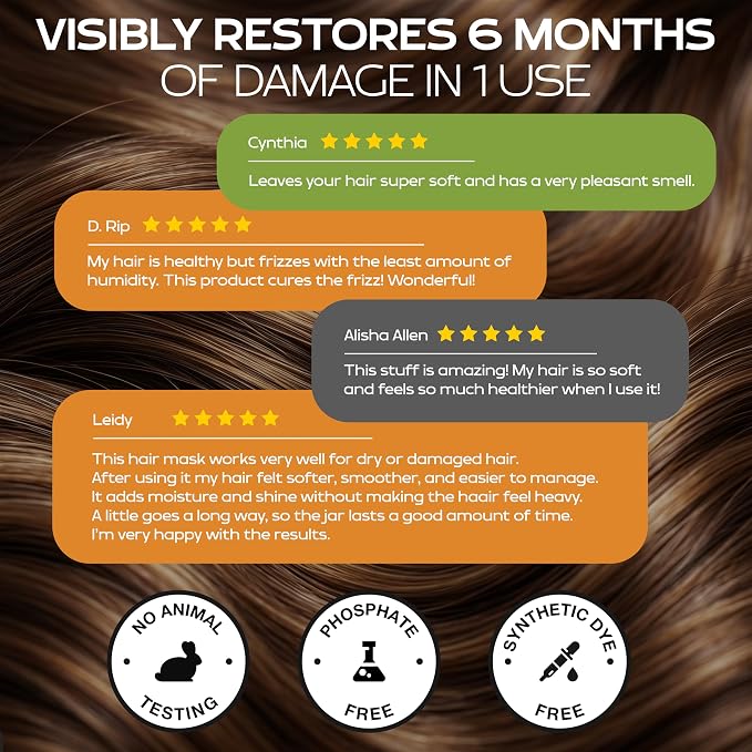 Keratin Hair Mask for Dry, Damaged or Long Hair - Image 7