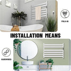 K&KALONZO Towel Warmer for Bathroom, Wall-Mounted 6-Bar Heated Towel Rack - Image 4