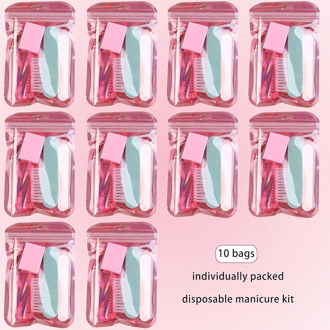 Fcozpjk Disposable Manicure Kit Basics 5PCS Nail Kit, Mini Nail Files Buffers - Image 2