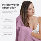 JML Microfiber Bath Towels, Large Bathroom Towel 2 Pack, Super Absorbent and - Image 4