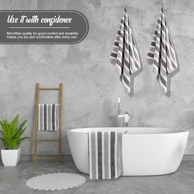 SmoothNovelty 16 Pack Microfiber Bath Towels Bulk 27'' x 60'' Oversized Size - Image 5