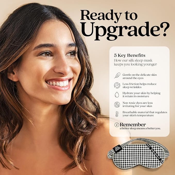 TheSleepGuard Pure Silk Sleep Mask Light Blocking Travel Essentials. Eye Masks - Image 4