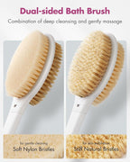 Back Scrubber Body Shower Brush: Anti Slip Long Handle Bath Brush - Image 3