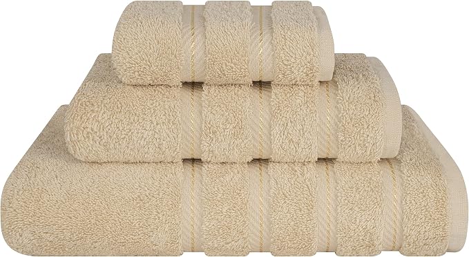 American Soft Linen Premium 3 Piece Towel Set, 1 Bath Towel 1 Hand Towel 1 by AmericanSoftLinen