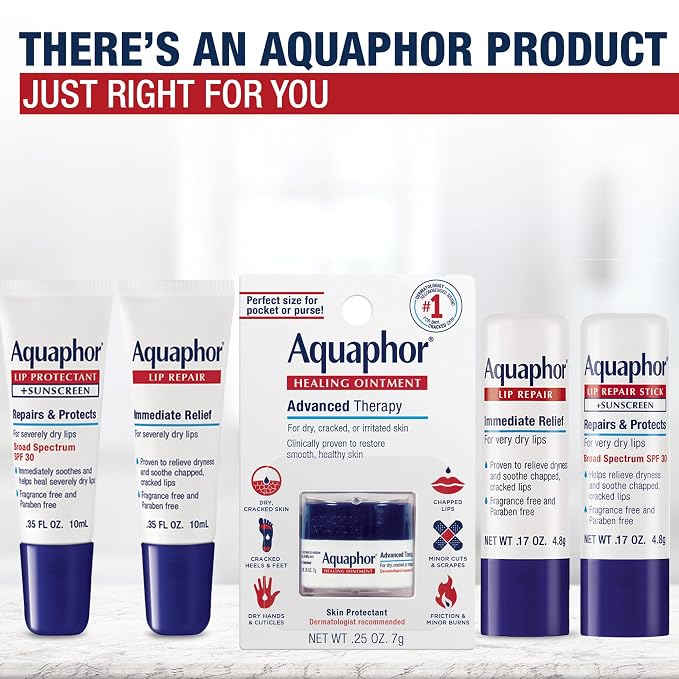 Aquaphor Lip Repair Ointment, Moisturizing Lip Balm Pack, Relieves Dryness - Image 5