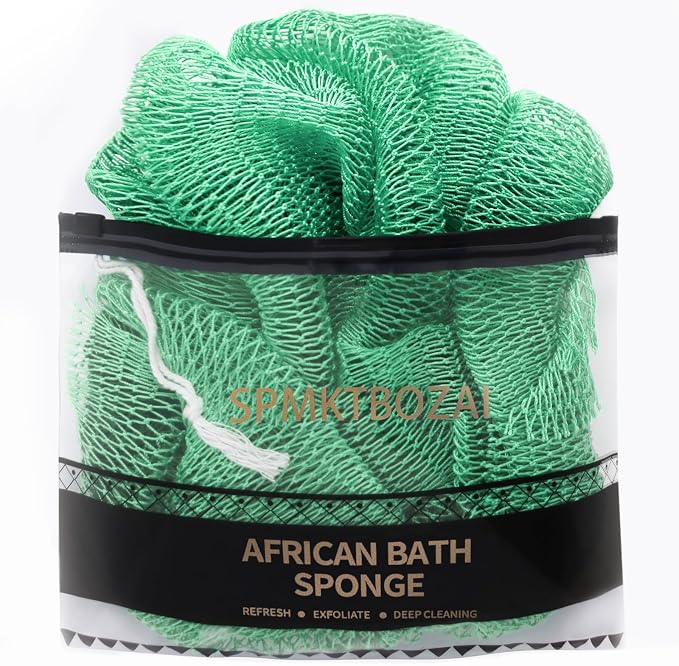 SPMKTBOZAI African Net Sponge Authentic, Loofah Exfoliating Body Scrubber Bath by SPMKTBOZAI