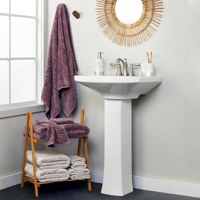SKL Home CloudSoft Cotton Luxury 4 Pc Bath Towel Set - Image 3