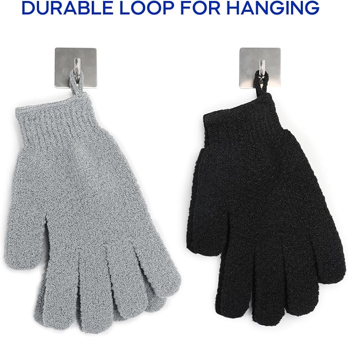 Exfoliating Gloves for Big Hands 8Pack- Lengthened and Large Double-Sided - Image 4
