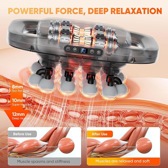 HOTU 20 Head Massage Gun Deep Tissue, Muscle Back Massager - Image 2