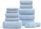 Ultra Soft Bath Towel Set, 12 Piece Family Bathroom Towels Set by BEDDING