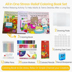 Cute Coloring Book Set for Teens Adults Relaxation, Easy and Simple Designs - Image 2