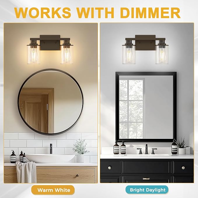 L LOHAS LED 2-Light Bathroom Light Fixtures, Vanity Lights - Image 5