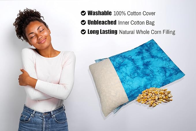 Microwavable Corn Filled Heating Pad and Cold Pack/Washable 100% Cotton Cover - Image 4