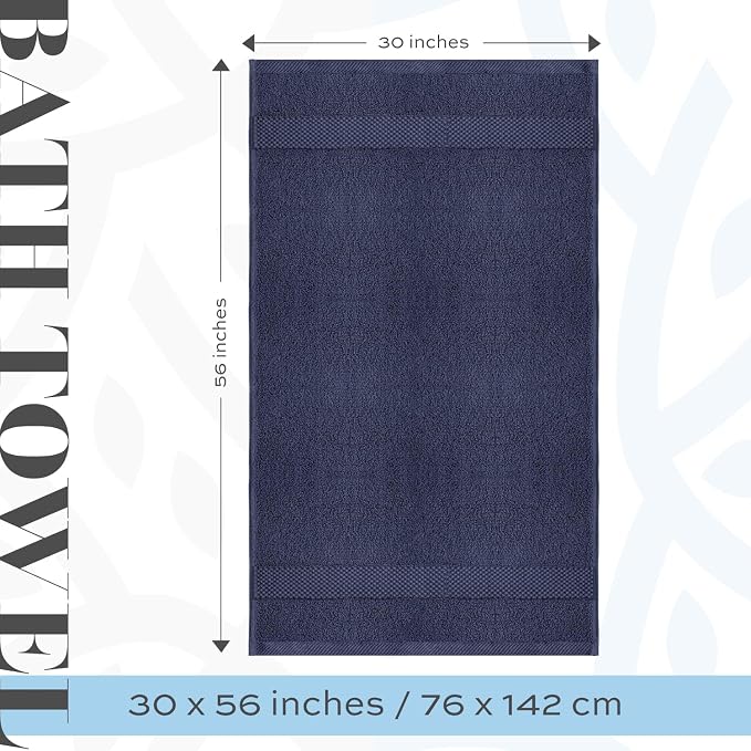 White Classic Luxury Bath Towels Large - Image 4
