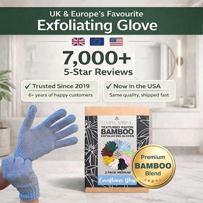 Temple Spring Shower Gloves Exfoliating - Image 7