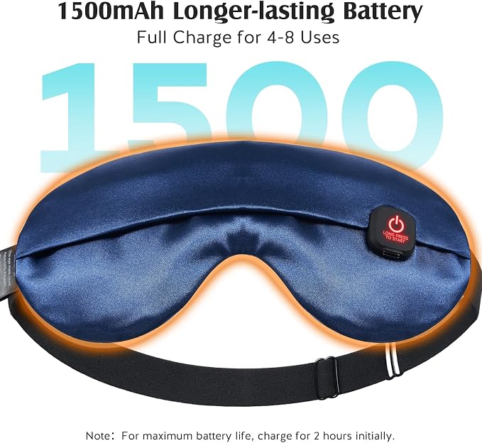 YFONG Cordless Heated Eye Mask for Dry Eyes, Warm Eye Compress for Stye - Image 4