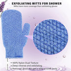 Evridwear Shower Exfoliating Mitts, Deep Cleanse Bathing Scrub Gloves Self Tan - Image 2