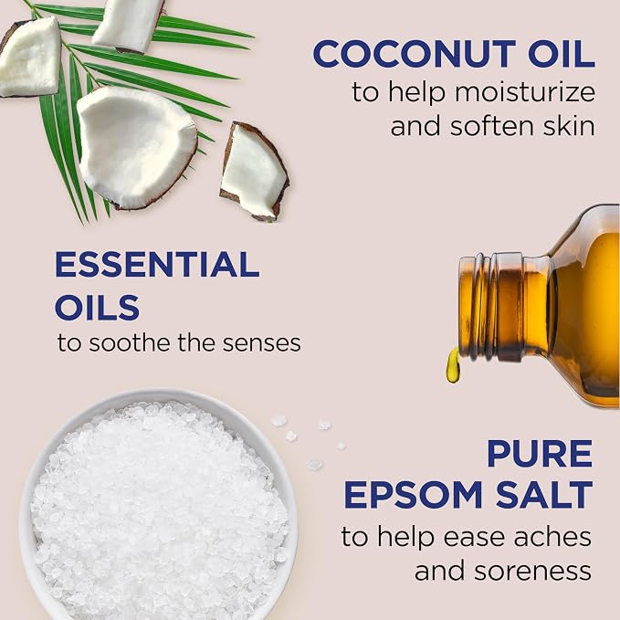 Dr Teal's Salt Soak with Pure Epsom Salt, Nourish & Protect with Coconut Oil - Image 3