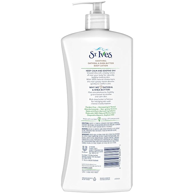 St. Ives Nourish & Soothe, Oatmeal & Shea Butter Body Lotion 21 Fl Oz - Image 2