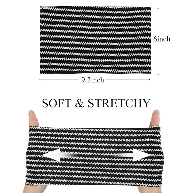 Huachi Wide Headbands for Women Non Slip, Thick Womens Bandana Headbands Boho - Image 3