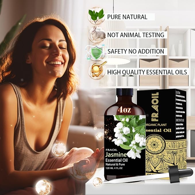 Jasmine Essential Oil, Jasmine Oil 4 Fl Oz 120ML - Image 2