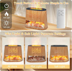 Fireplace Flame Diffuser & Himalayan Salt Lamp, 8 Colors Aromatherapy Diffuser - Image 6