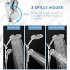 MakeFit Dual Handheld Shower Head Combo, 2-in-1 Rain Shower Heads System 8 Inch - Image 5