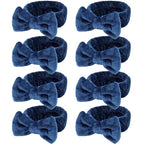 Ondder Spa Headband for Washing Face 8 Pack Navy Blue Skincare Headbands for by Ondder