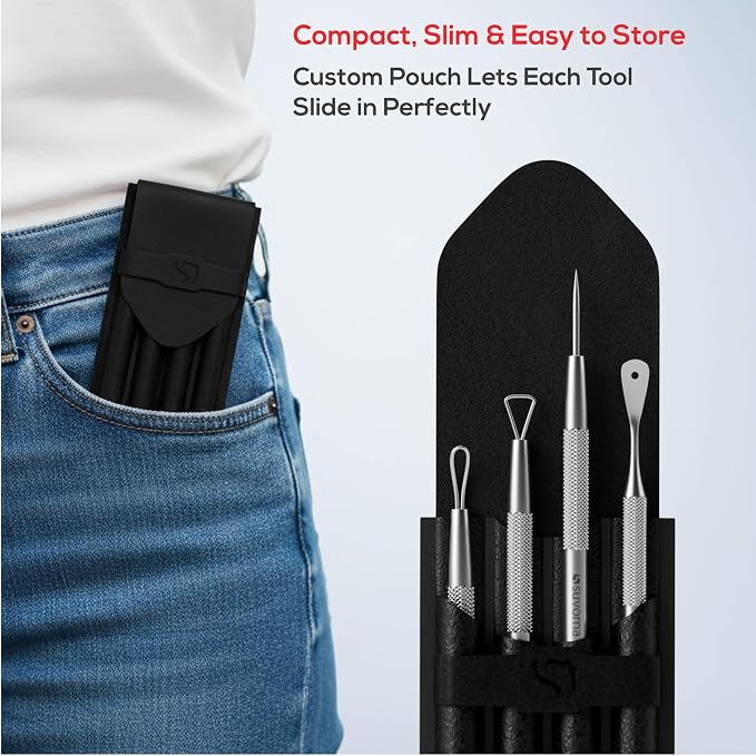 Suvorna Pimple Popper Tool Kit | Milia Remover | Lancets - Image 8