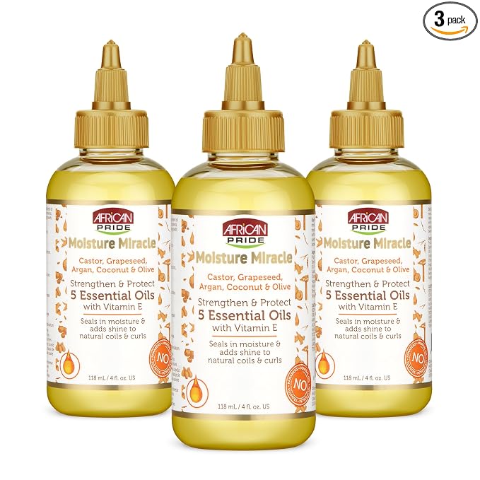African Pride Moisture Miracle 5 Essential Hair Oils by AfricanPride