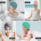 TENSTARS 5 Pack Thicken Microfiber Hair Towel Wrap - Image 7