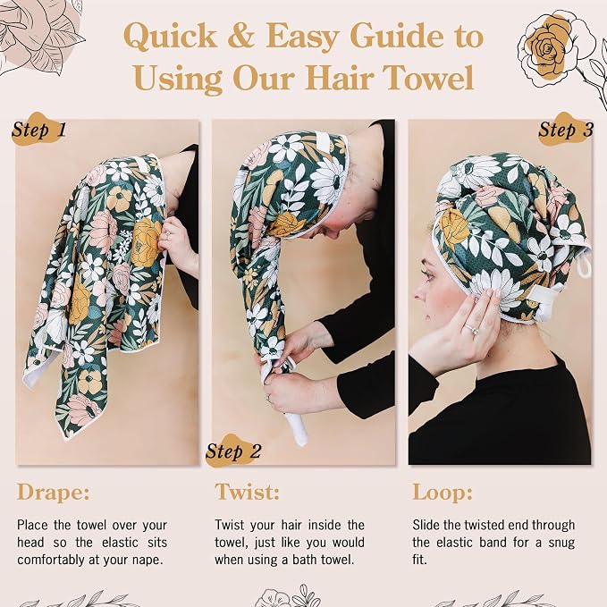 Microfiber Hair Towel Wrap for Women - Image 9