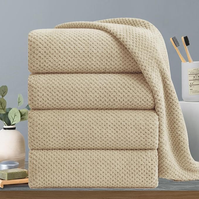 Extra Large Bath Towels Set 35x70 Inches by Hailea